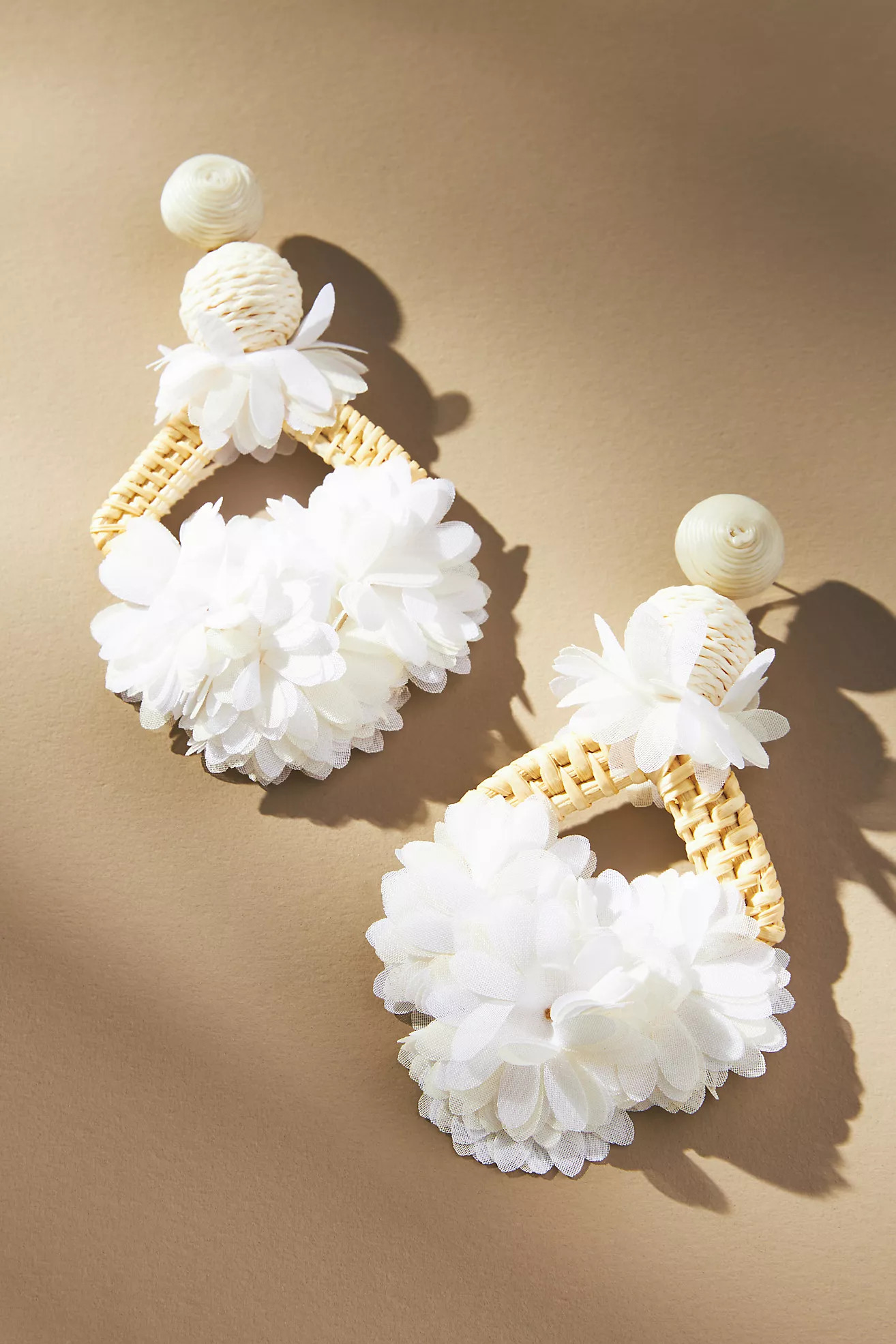 Floral Raffia Drop Earrings | Anthropologie (US)
