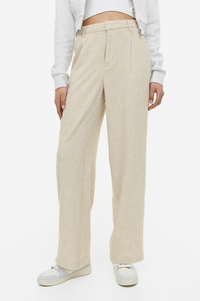 Linen-blend Dress Pants | H&M (US + CA)