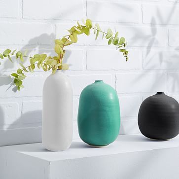 Judy Jackson Stoneware Vase - Tall, Oval and Round | West Elm (US)