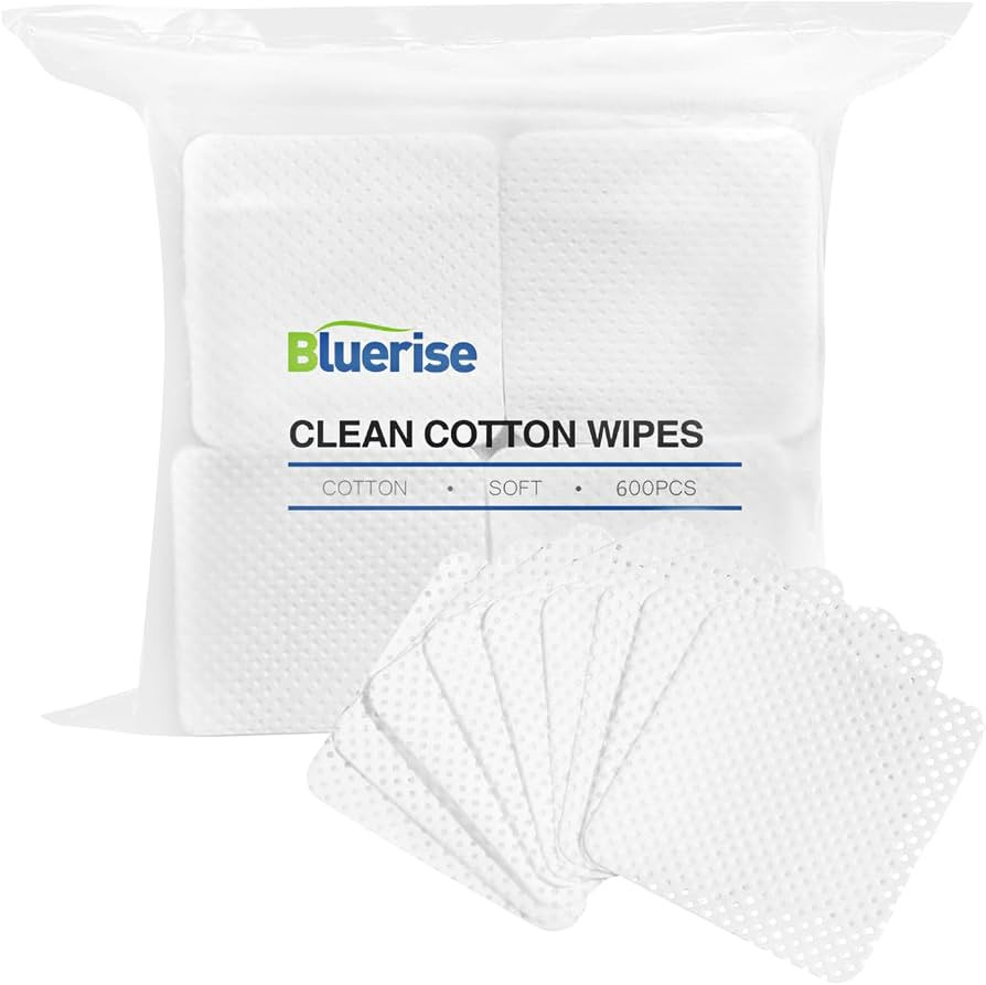BLUERISE Lint Free Nail Wipes White 600pcs Nail Polish Remover Pads Soft Absorbable Eyelash Exten... | Amazon (US)