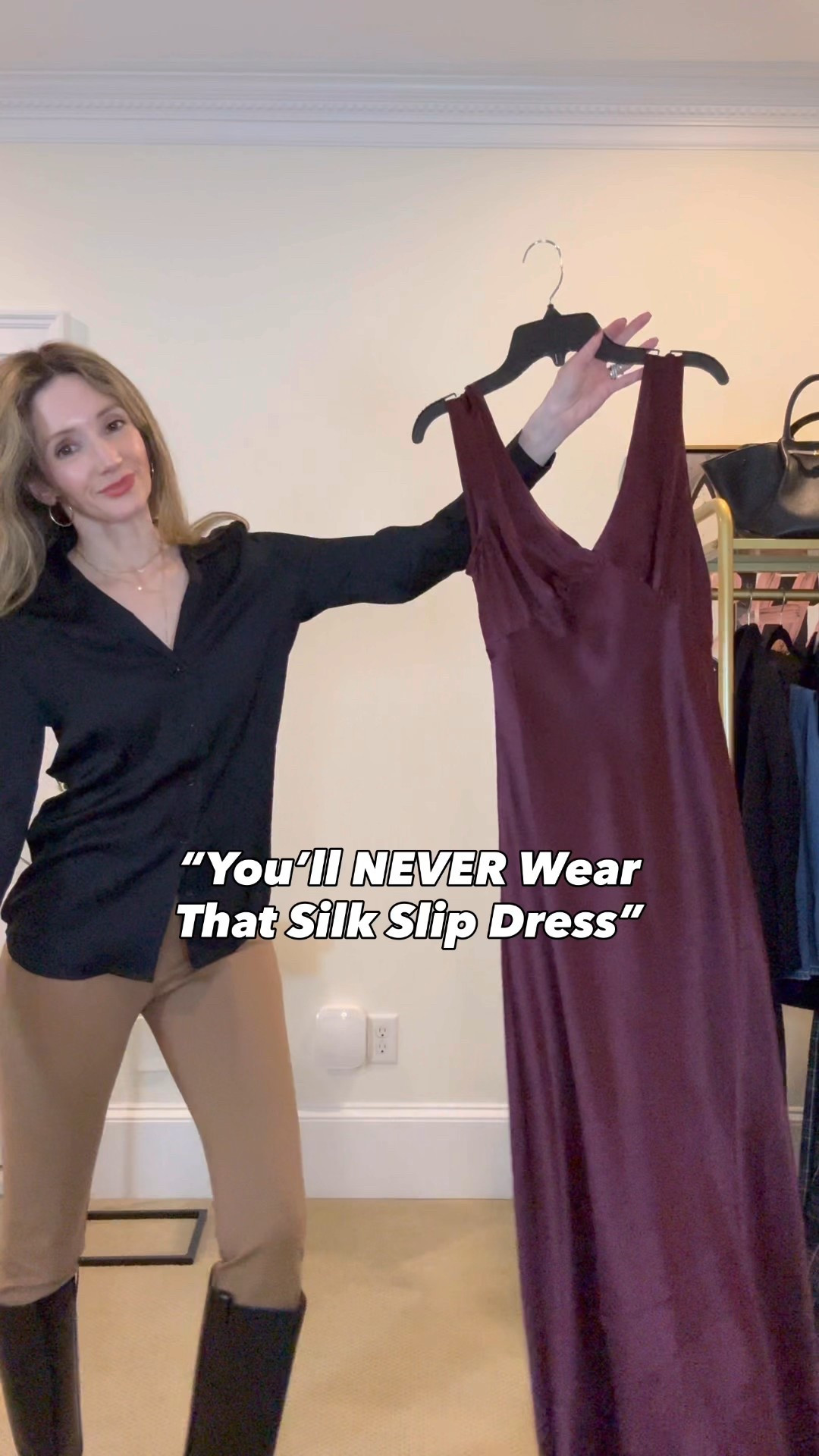 4 ways to style a classic! Comment SHOP to shop this 💯 washable silk dress and outfits!

1) New Year’s Eve- add jewelry, a statement bag and shoes for a festive look!

2) Girl’s night- make a skirt by adding a sweater 🤩make it cozy with knee high boots 👌

3) Christmas Luncheon- add a tweed jacket for a polished look, Chanel inspired look!✨

4) Date Night- add a little spice with leopard print belt and warmth with a jersey layer underneath 🔥

#styletips #styling #fashiontrends #slipdress #outfitideas