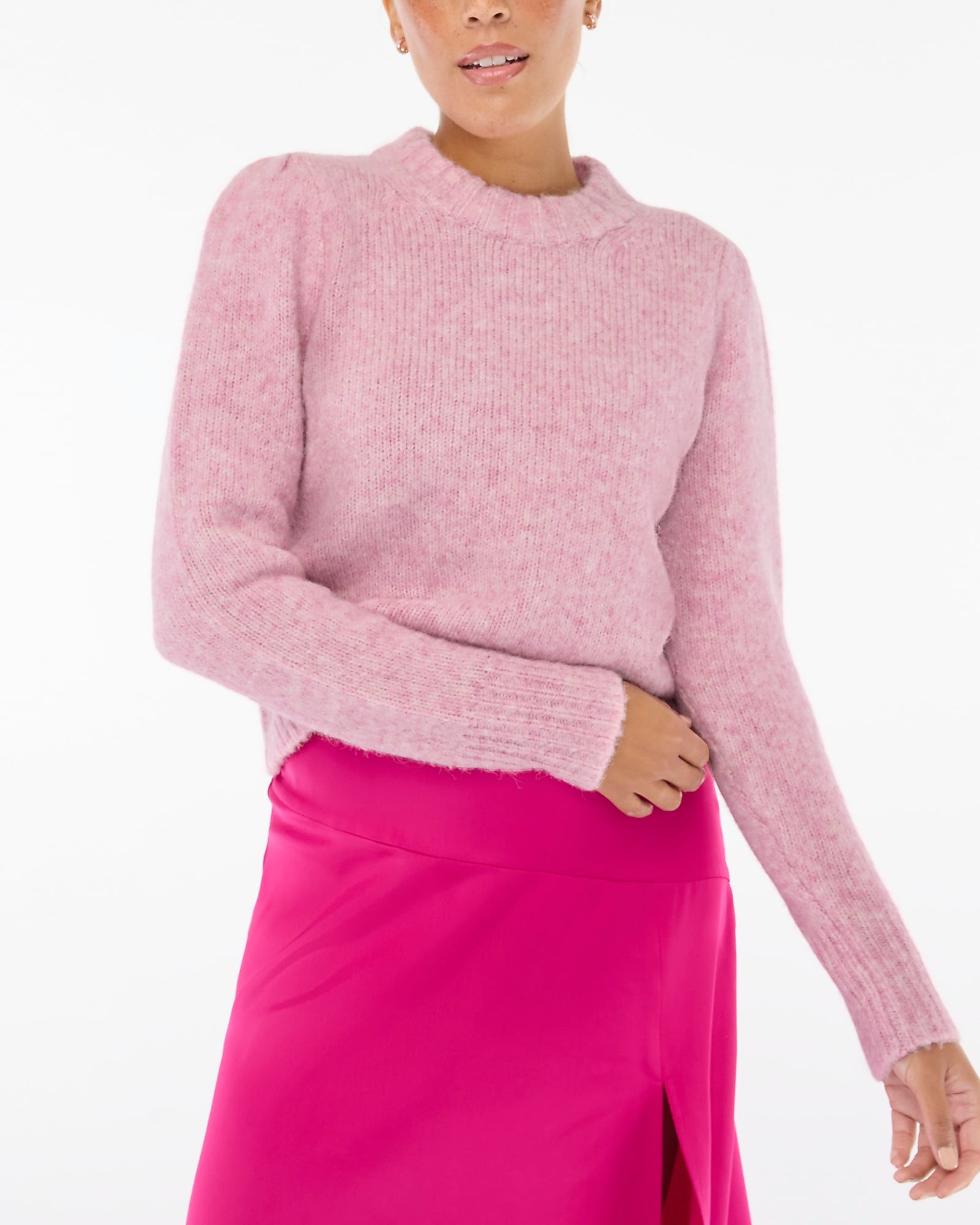 Fuzzy puff-sleeve sweater | J.Crew Factory