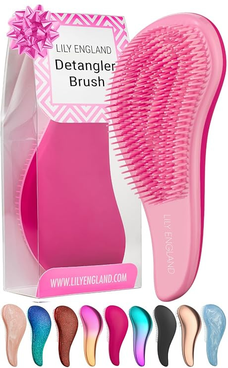 Detangler Brush for Thick Hair, Curly, Straight & Natural Hair - Gentle Detangling Hair Brush for... | Amazon (US)