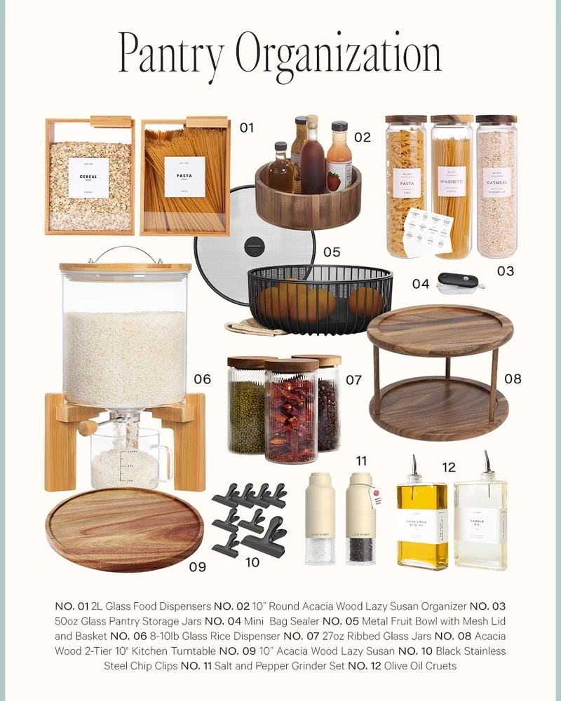 Pantry Organization! 
We have the perfect Amazon finds that will bring your pantry together in an organized way! 
