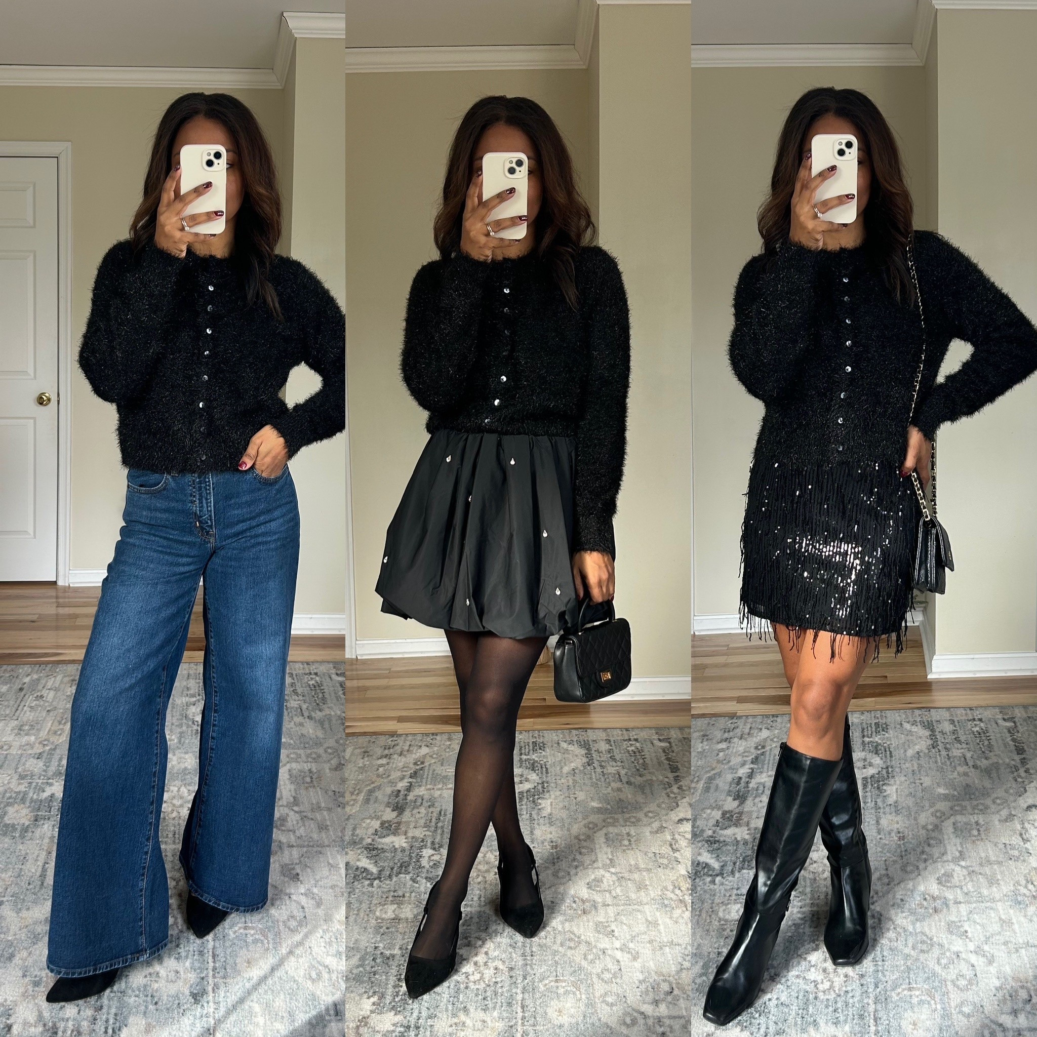 Festive Target cardigan three ways! Wearing a small 

#LTKHoliday #LTKFindsUnder50 #LTKFindsUnder100