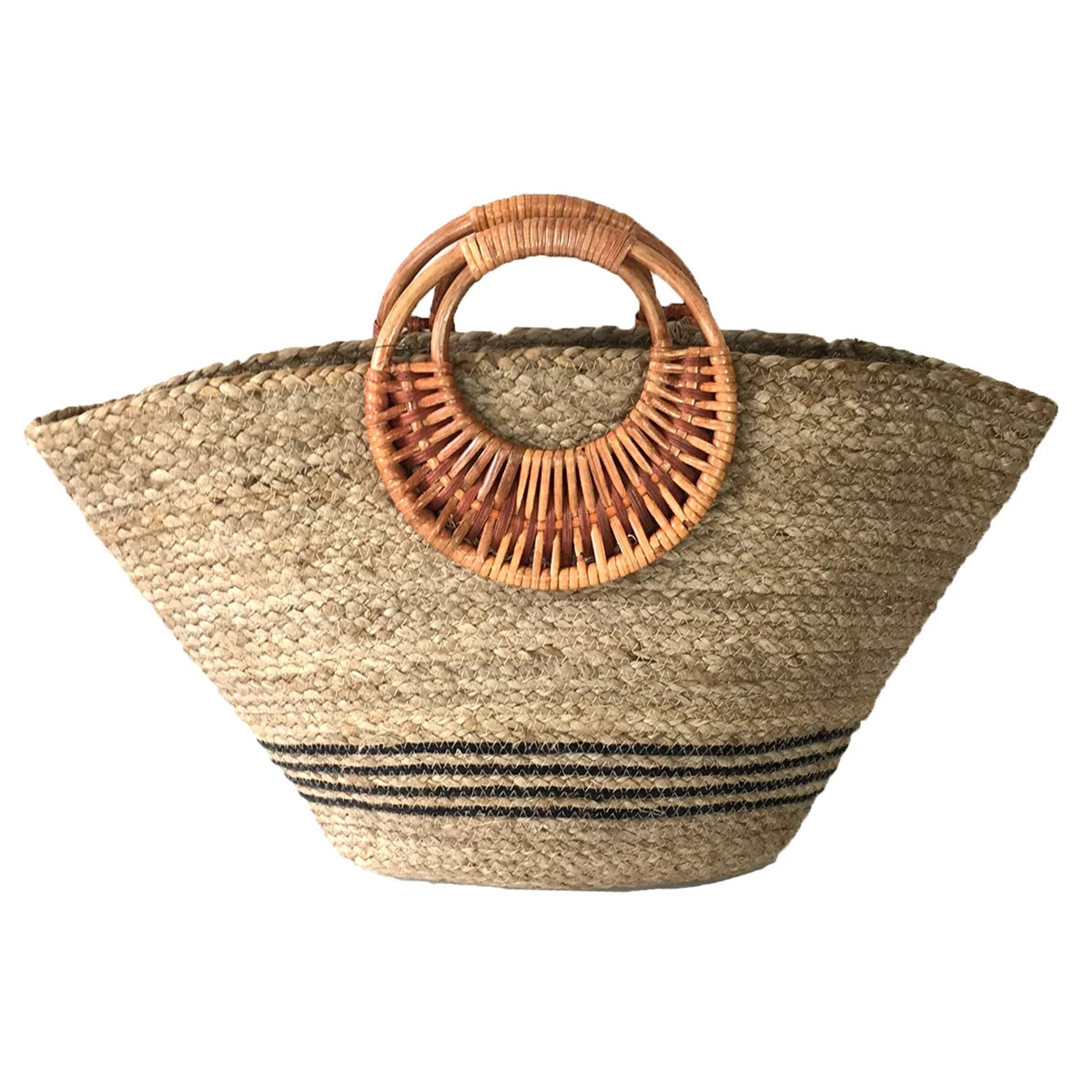 Magid Spring Jute Tote Bag with Wooden Handle | Walmart (US)