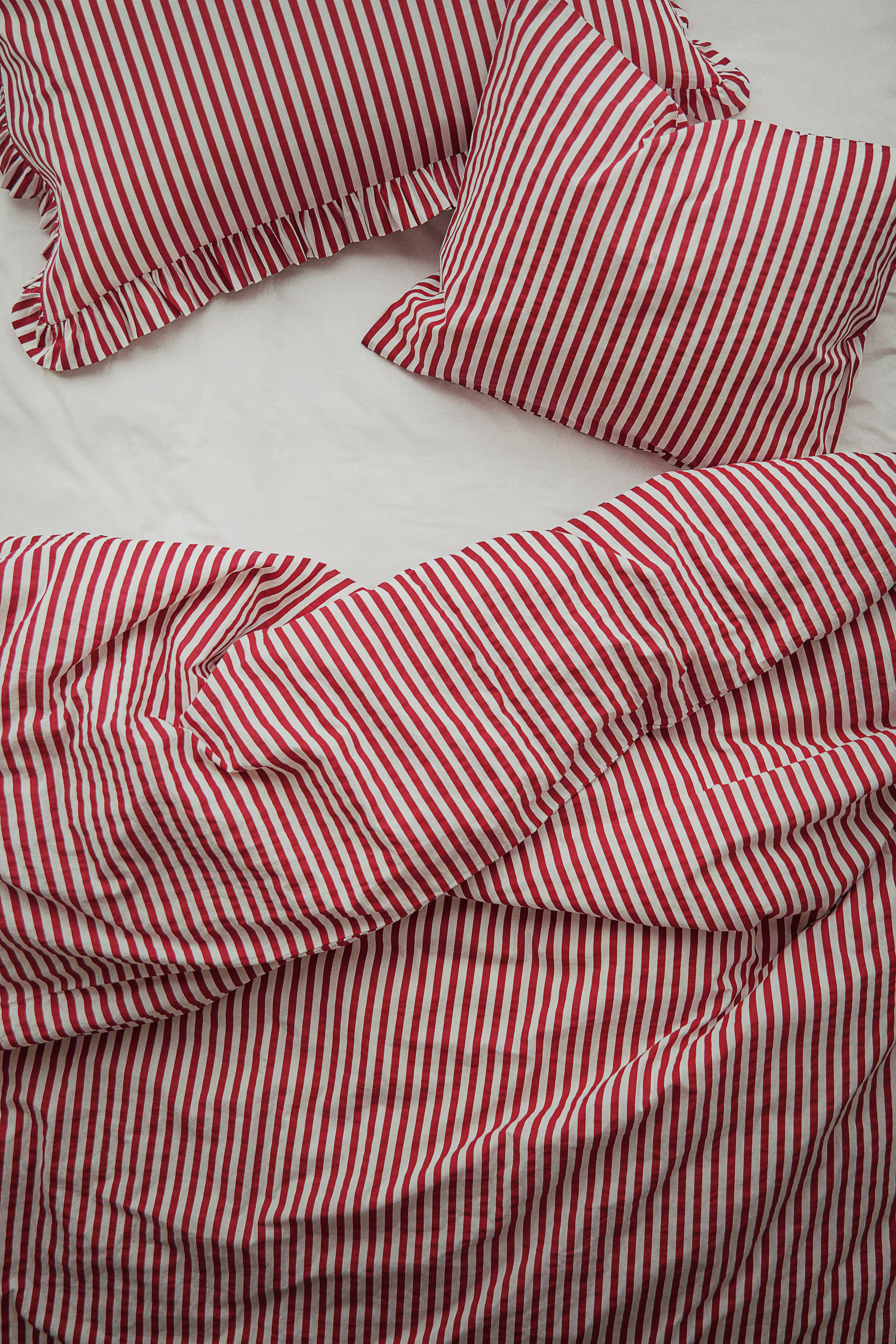 Parure de couette lit simple en coton - Rouge/rayé - HOME | H&M BE | H&M (FR, IT, ES, PT, BE)