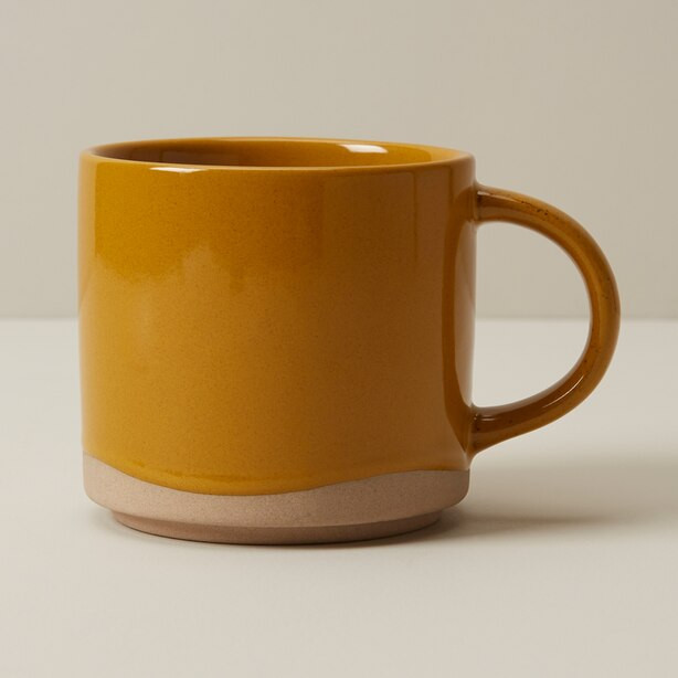 DIPPED CERAMIC MUG OCHRE BRUSH | Indigo (CA)