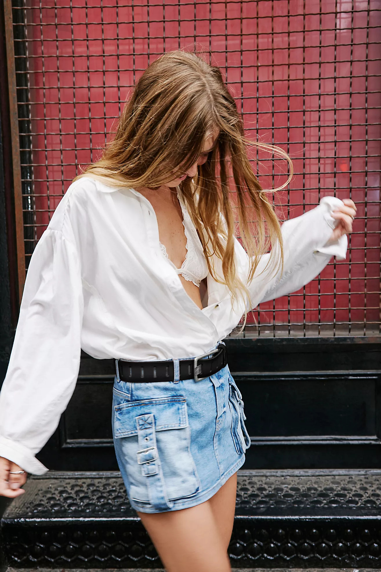We The Free Denim Cargo Skort | Free People (Global - UK&FR Excluded)