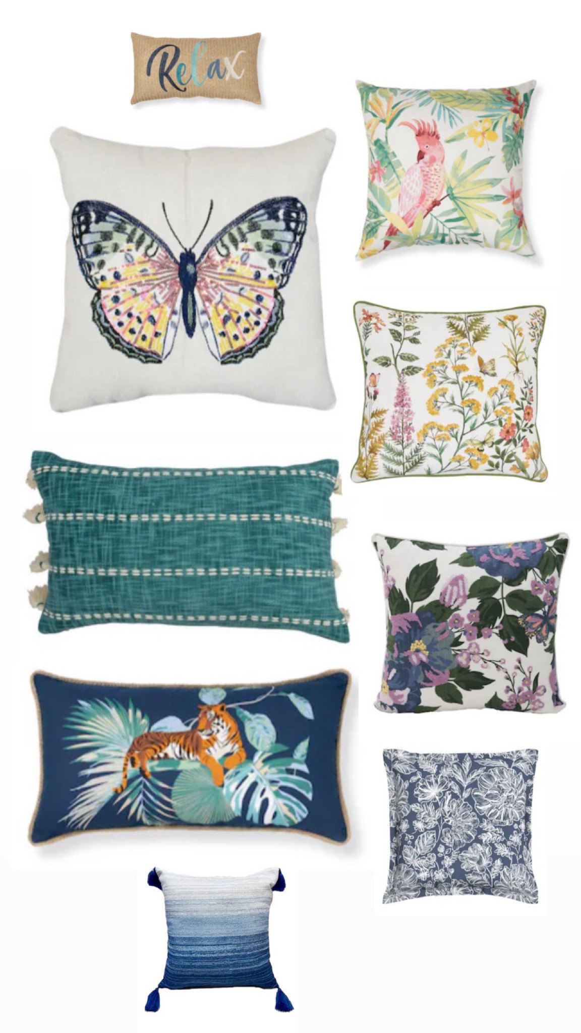 allen + roth Floral Dusty Blue Square Throw Pillow in the Outdoor  Decorative Pillows department at