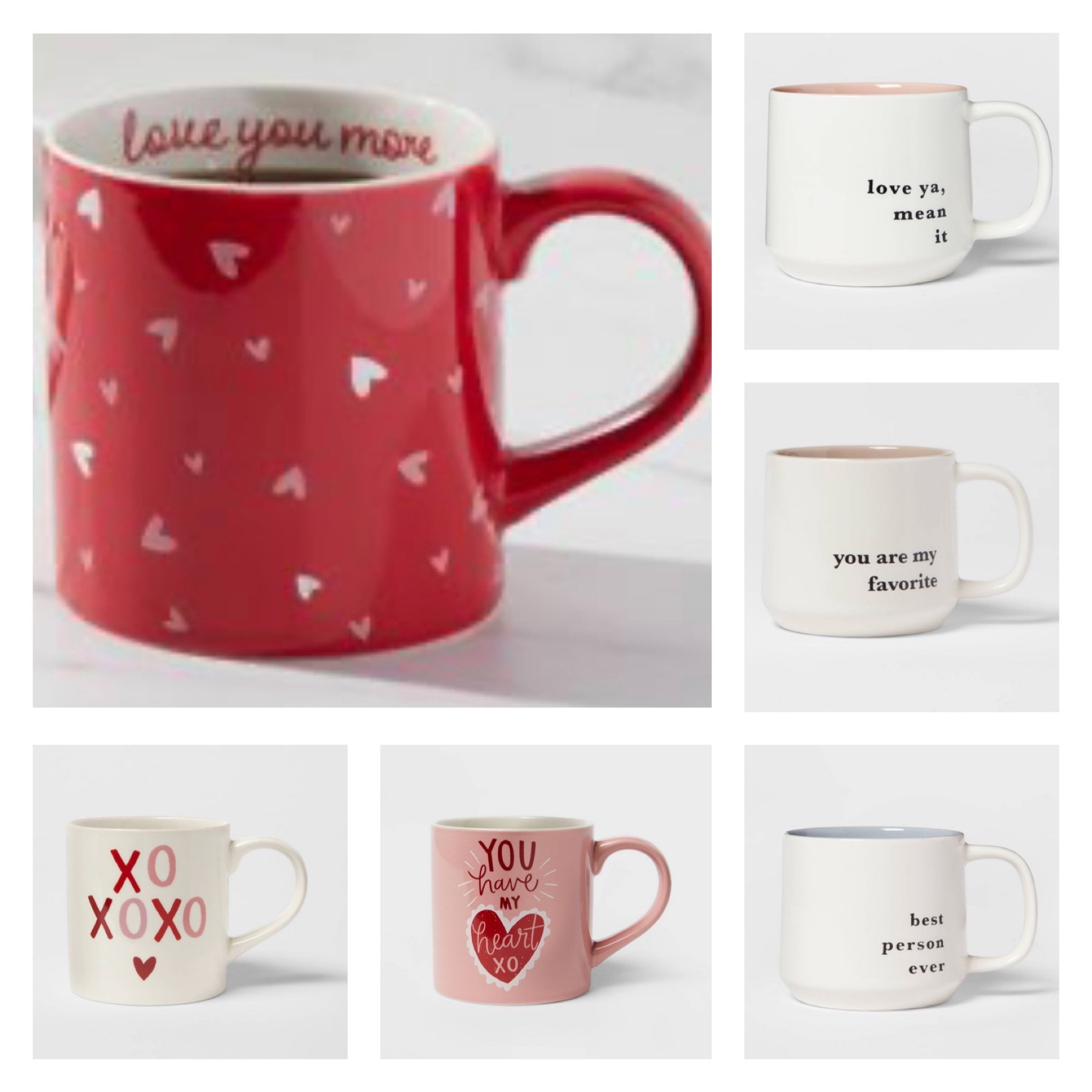 Cute Valentine Target mugs! 

Target mugs, Valentines mugs, Valentine’s Day mugs, Valentine’s Day gift, Target finds, coffee cups, Valentines cups

#LTKFind #LTKunder50 #LTKsalealert