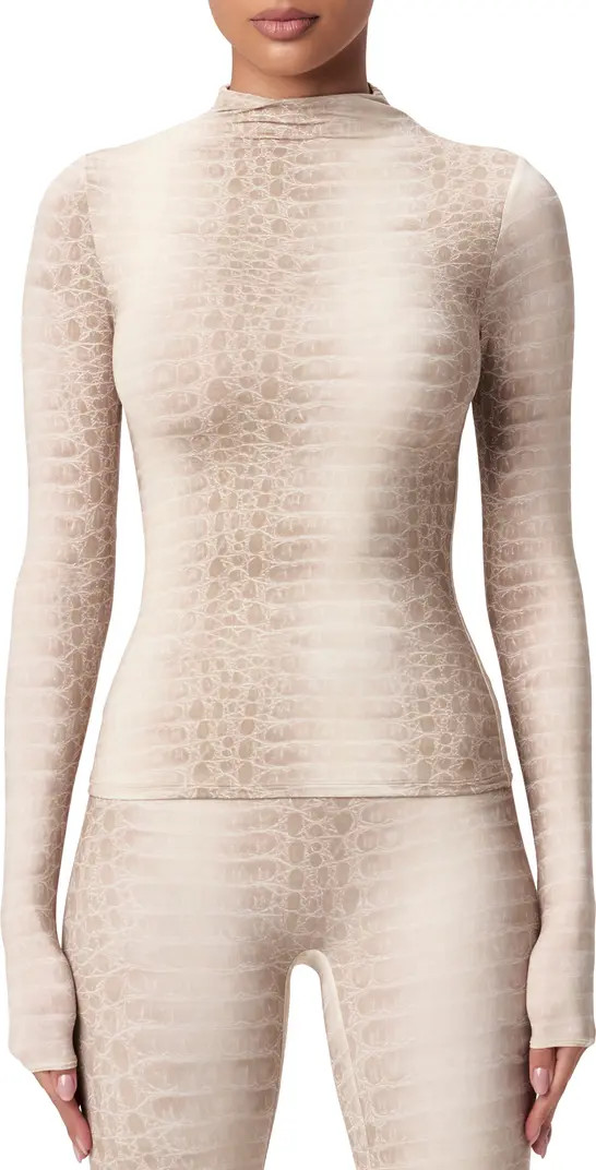 Print Turtleneck Top | Nordstrom