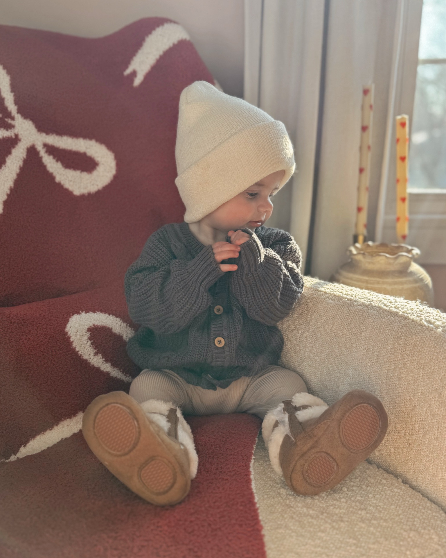 Evie Lou’s outfit 🤎🤎 her boots are under $15 and they are sooo soft!! Love them! Leggings are some of our fave. 

Amazon boots, baby Ugg lookalike, baby Uggs, beanie, ribbed leggings, baby essentials 

#LTKBaby #LTKSeasonal #LTKKids