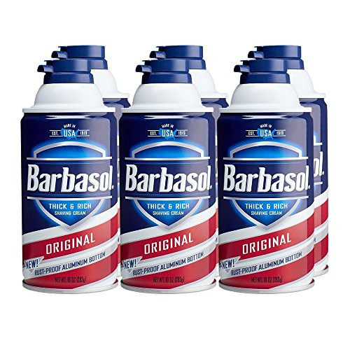 Barbasol Original Thick and Rich Shaving Cream for Men, 10 Ounce(Pack of 6) | Amazon (US)