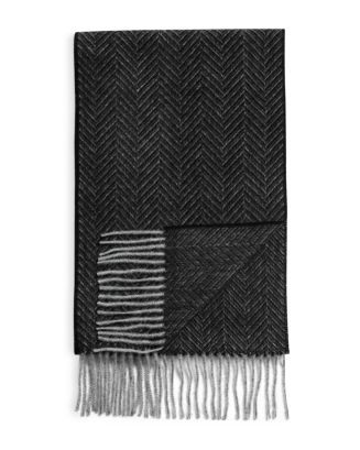 The Men's Store at Bloomingdale's Herringbone Oversized Cashmere Scarf - Exclusive  | Bloomingdal... | Bloomingdale's (US)