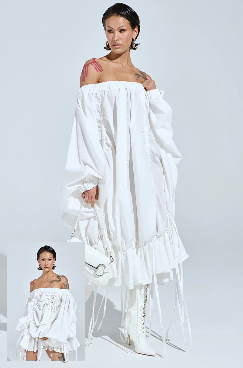 FREE AS CAN BE MINI DRESS IN WHITE | AKIRA