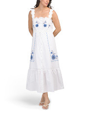 Scalloped Embroidered Detail Midi Dress | Casual Dresses  | Marshalls | Marshalls