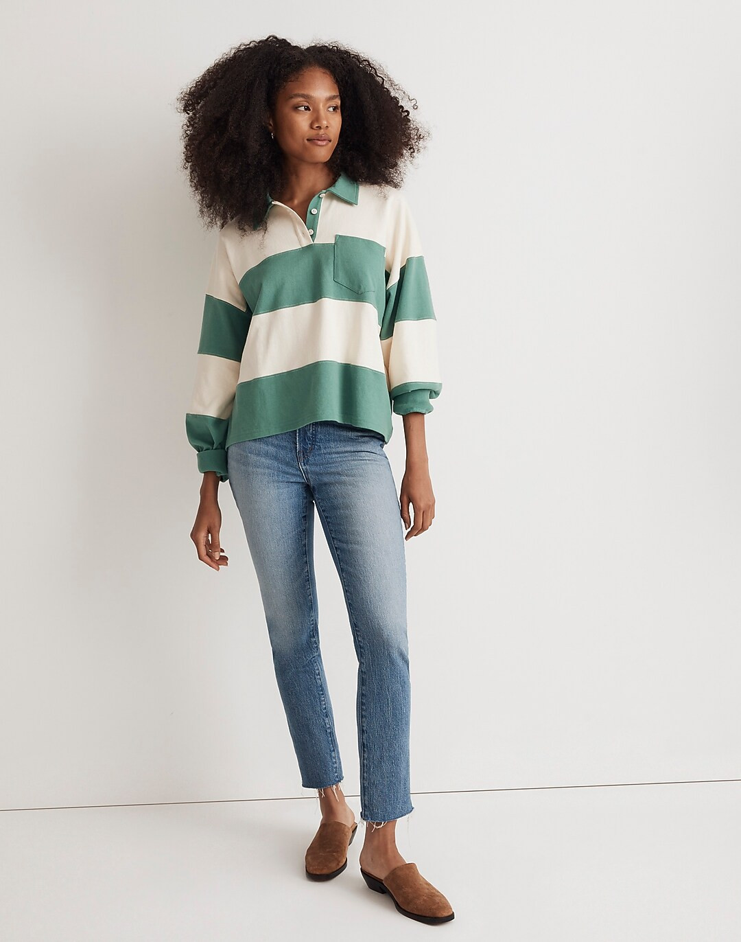 Striped Rugby Polo Shirt | Madewell