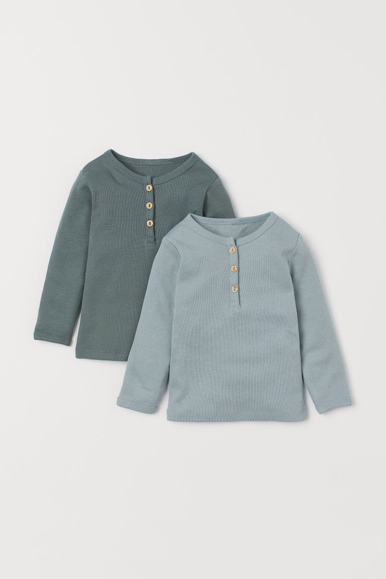 2-pack Cotton Henley Shirts | H&M (US + CA)