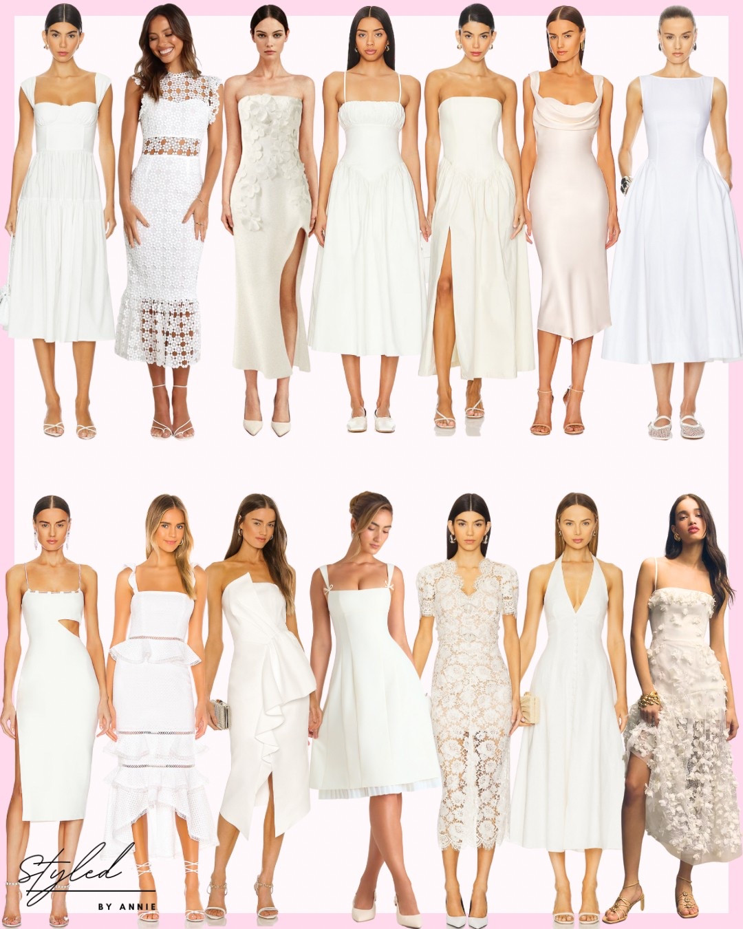 White dress season!!🤍🤍🤍 

Calling all grads and brides! From strapless fit and flare to off the shoulder a-line, shop more than 120 styles of white dresses! 

And of course including options under $100 for my girls on a budget :)

#graddress #grad #graduation #whitedress #whitemini #minidress #college #collegegrad #bridal #bridaldress #bachelorette #bridalshower #rehersaldinner #bride #cocktail #mididress #whitemidi

#LTKSeasonal #LTKU #LTKWedding