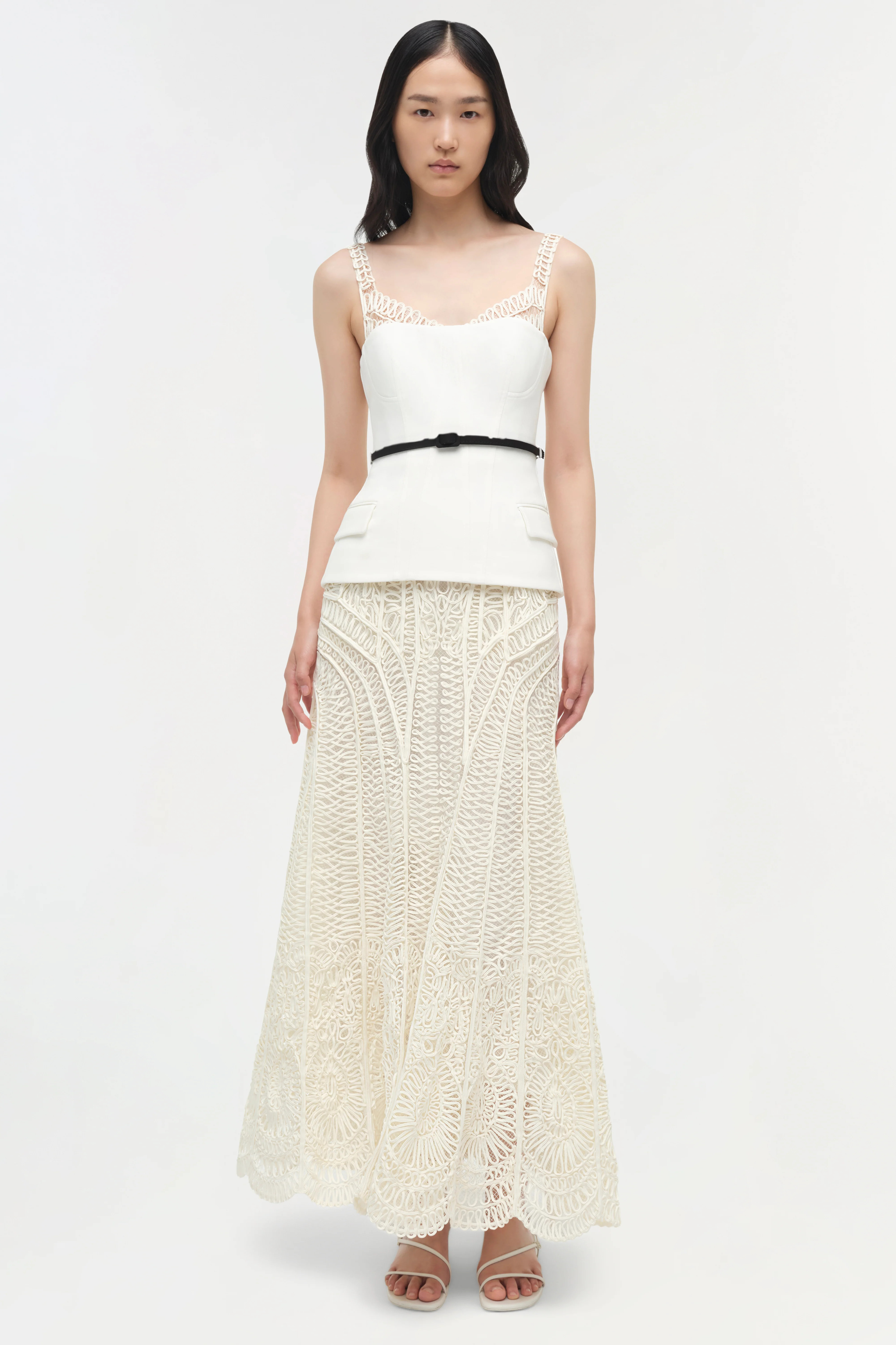 Mckinnon Guipure Midi Dress | Simkhai