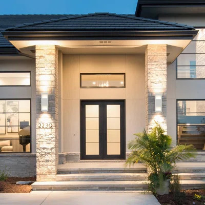 Exterior Lights For House, Dusk To Dawn Outdoor Wall Lights Waterproof, 13 In Exterior Lighting Fixtures Aluminum, Up Down Sconce Lights For House Pat | Wayfair North America