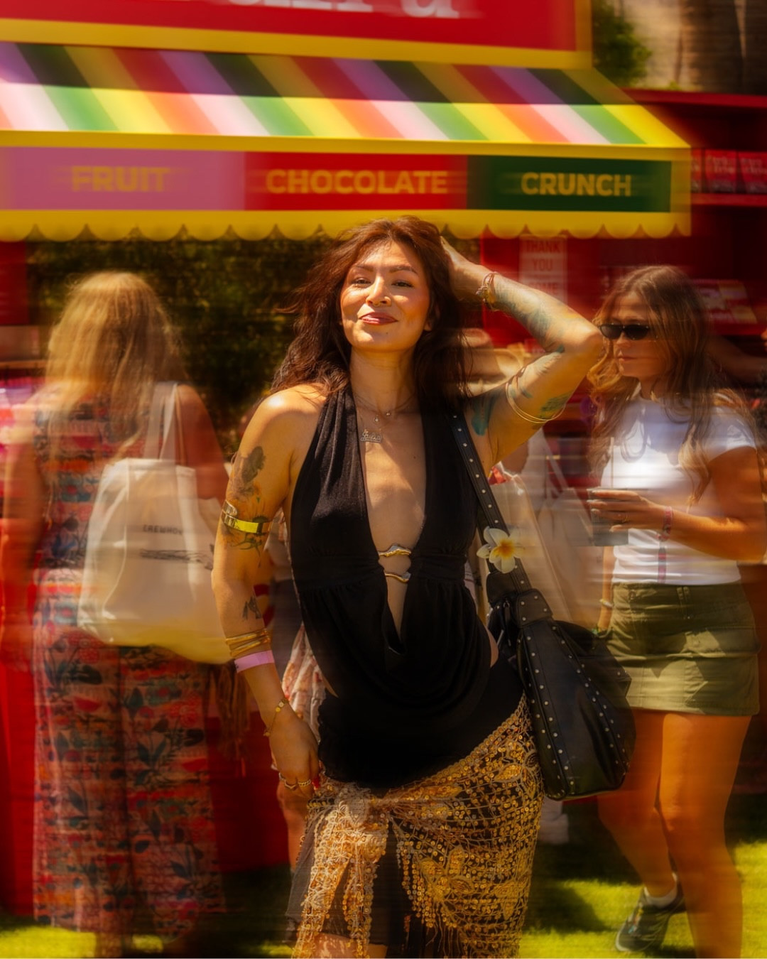 Coachella Adjacent moments on film 📸
shot with the @fujifilmx_us x100vi , Portra 160 film sim

@belkin launched a creator kit that turns your phone into a professional camera (the mics are phenomenal!) and @rhode collabed with the Biebs to make the cutest pimple patches. I ended up winning a pillow in the shape of one of the patches due to my supreme dart throwing skillz. @kayali had a cute hand painted personalized moment with their new fragrances, but sadly, my name was so far down the stack that it was no where near ready when we left so i grabbed a non personalized fragrance instead. Which still smells amazing 

@belkin @rhode @kayali @fiat @sanpellegrino_us