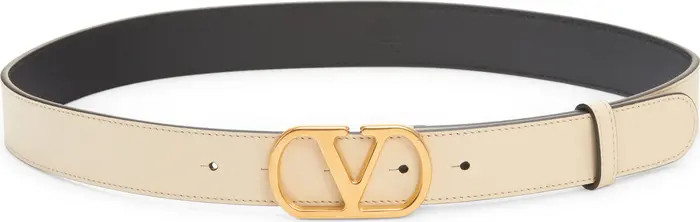 VLOGO Buckle Signature Leather Belt | Nordstrom