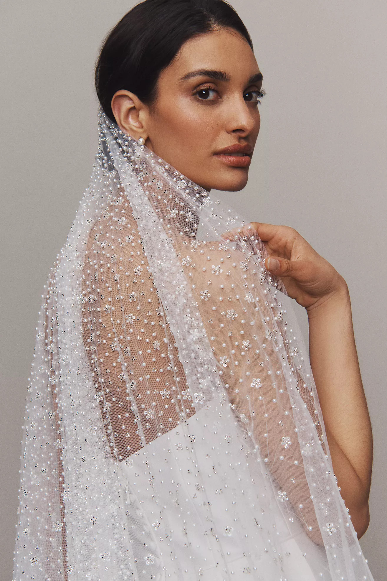 Watters Beaded Cathedral Veil | Anthropologie (US)