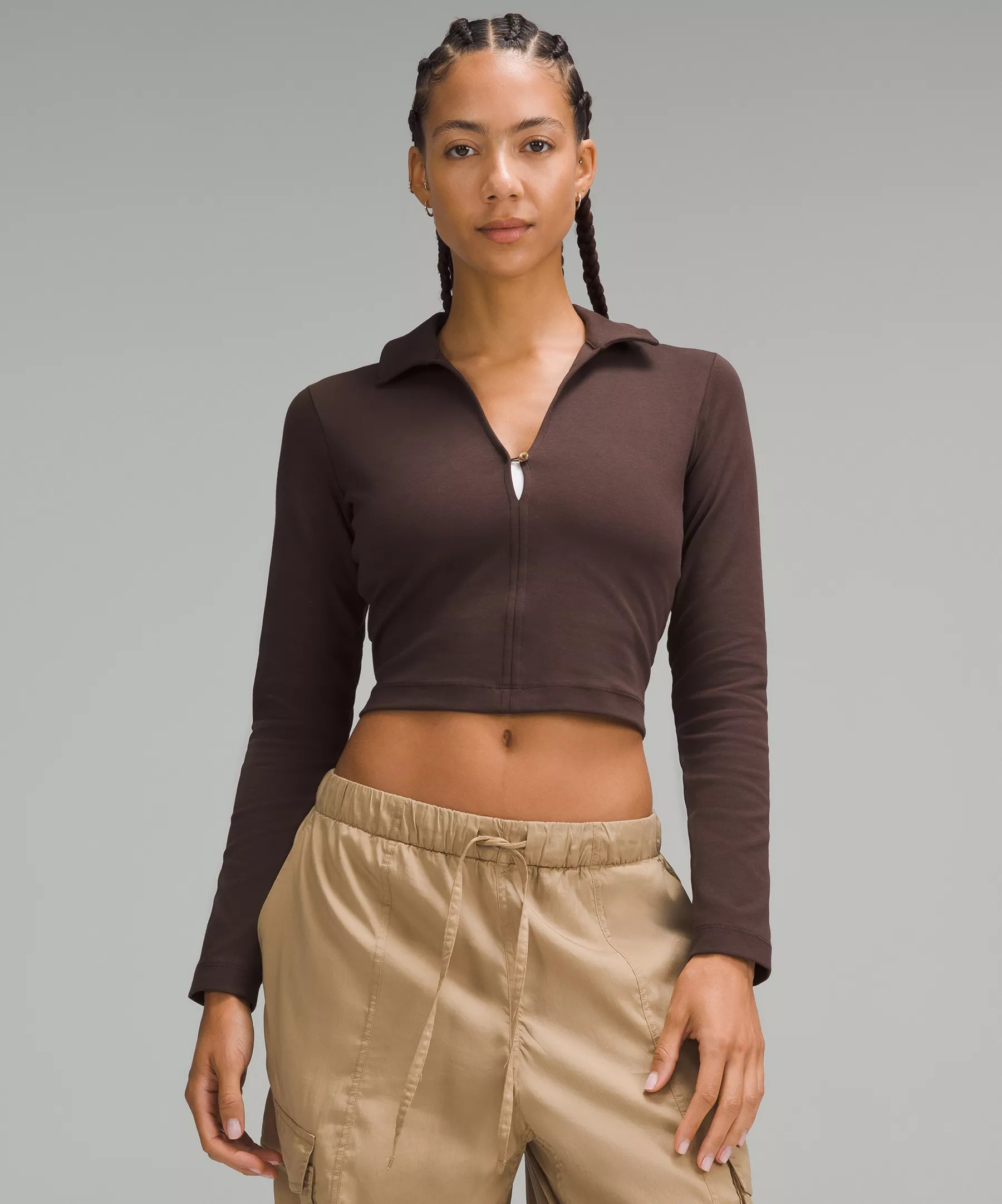 Stretch Cotton Long-Sleeve Polo Shirt | Lululemon (US)