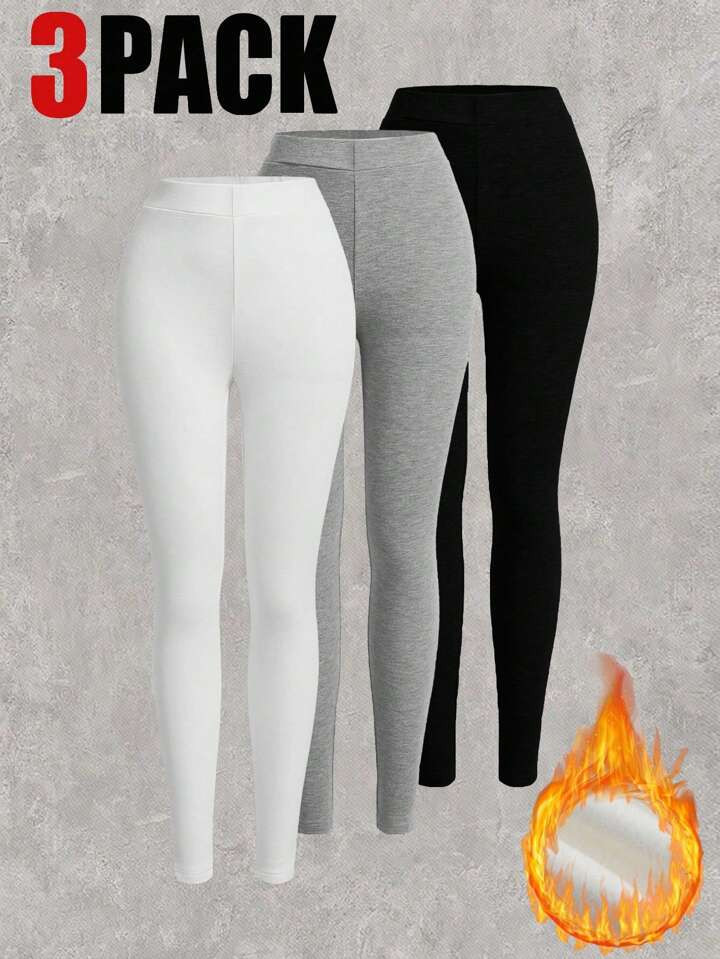 SHEIN EZwear Solide Farbige Leggings Mit Hoher Taille Für Damen | SHEIN