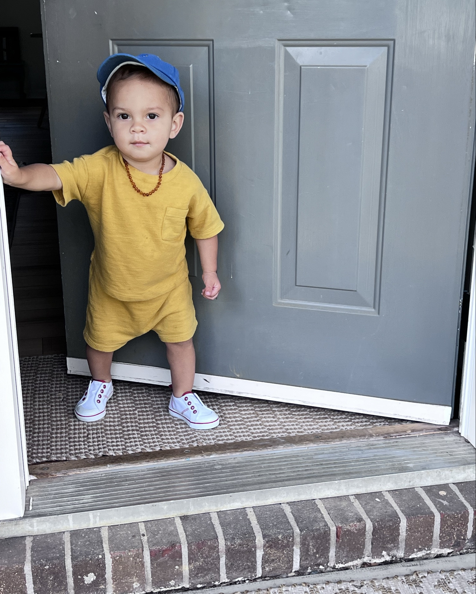 Our fav summer set!! 
Scored this & one other color from Old Navy & the texture is perfect! Extra durable for yard play & dirt digs. 

I also tagged our teething necklace that Abe has never taken off! He sleeps in it & as far as it working for teething pain… ive noticed a huge difference in the amount of drooling he’s had. It’s drastically less than my first baby that didn’t wear the necklace. 

#LTKkids #LTKfindsunder50 #LTKbaby
