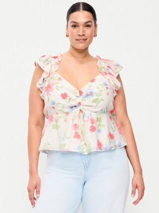 Flutter-Sleeve Fit & Flare Top | Old Navy (US)