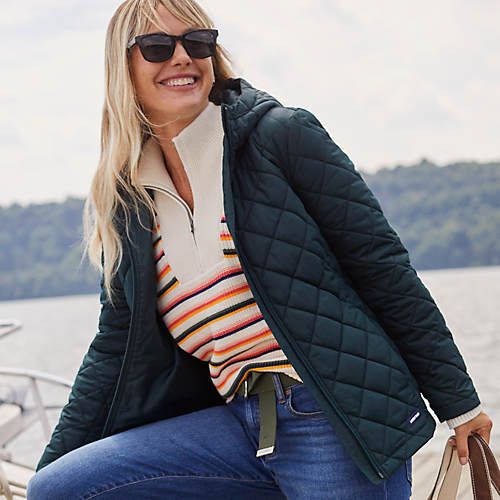 Women's Reversible Barn Quilted Jacket | Lands' End (US)