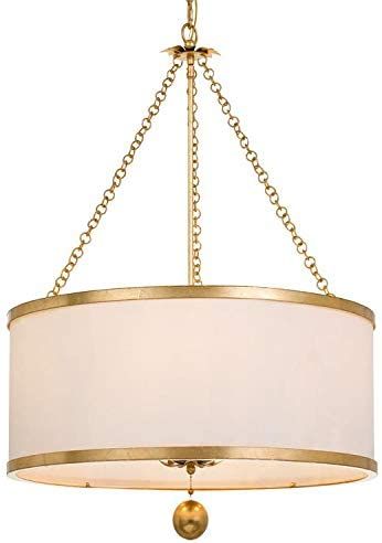 Crystorama Lighting Broche 6 Light Antique Gold Chandelier - Ceiling Light Fixture - Chandeliers ... | Amazon (US)