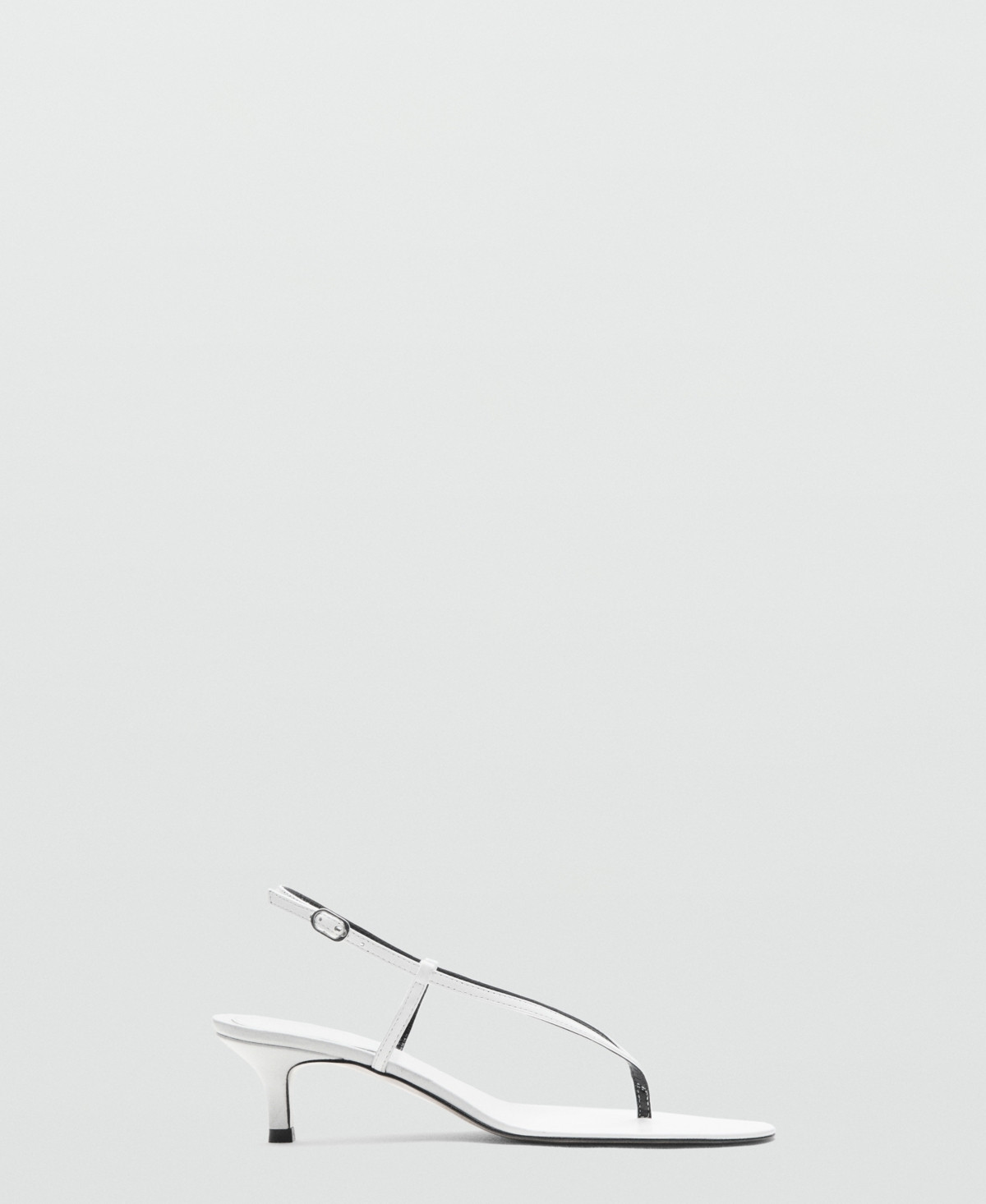Selection Mango Women's Straps Heeled Leather Sandals - Black | Macy's