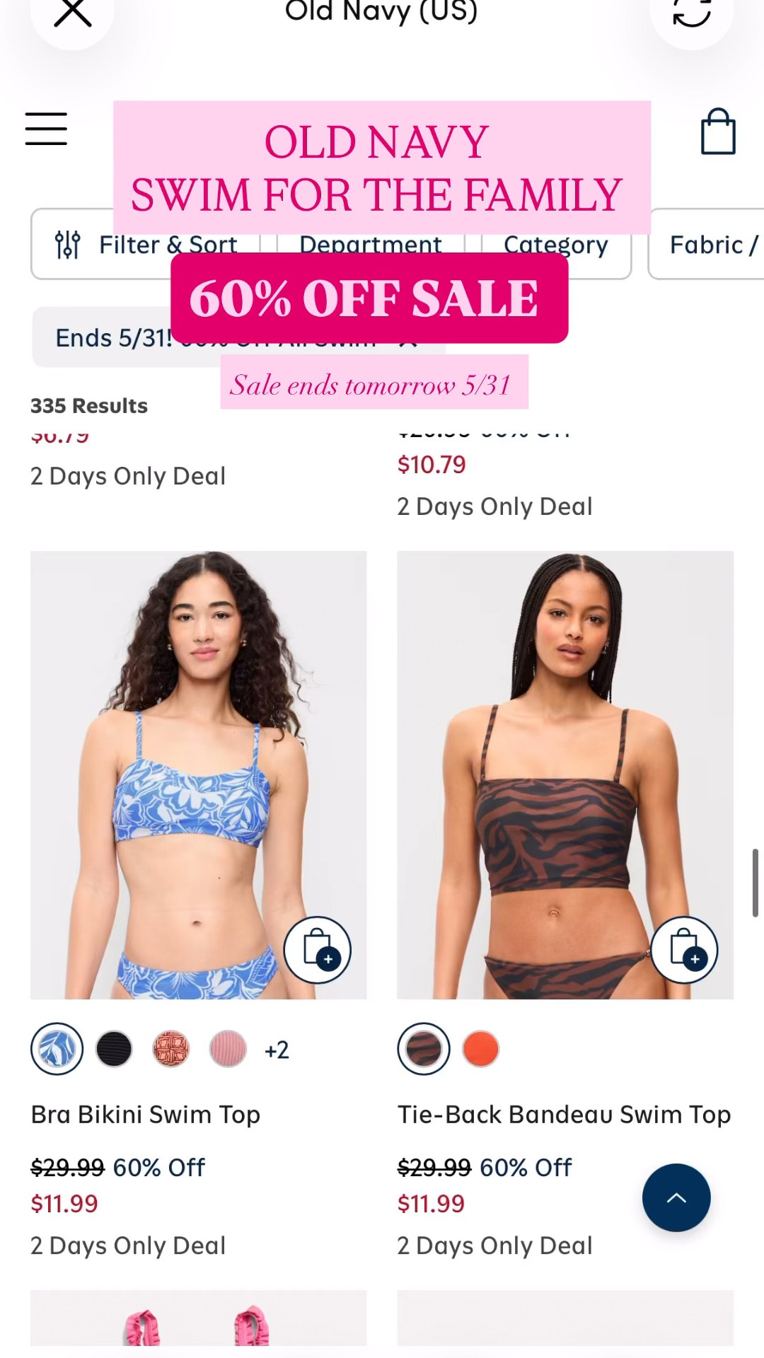 60% off swim sale for the entire family at Oldnavy through 5/31 

Stock up for summer, swim, men’s, kids, baby, girls, swimwear 

#summer #sale #oldnavy

#LTKMens #LTKSaleAlert #LTKSwim
