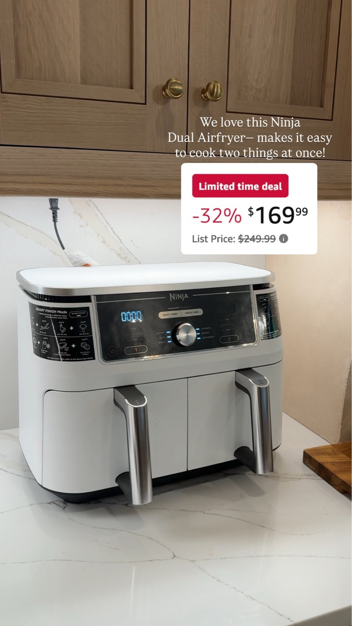 Our dual airfryer is a part of Amazon Prime Days, over 30% off! We use this so much, and it makes cooking two separate things (like meat + veggie) at the same time!

#LTKSaleAlert #LTKHome #LTKmomlife