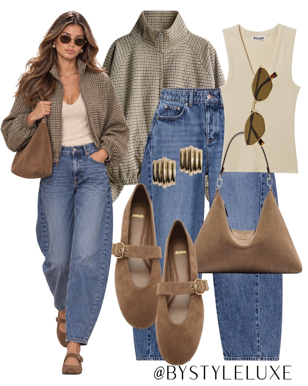 AUTUMN CHECKS - H&M just dropped this new check jacket for autumn and it’s going to be a sellout, styled here with the @Zara barrel leg jeans and suede Mary Jane’s 

#jacket #autumnoutfit #jeans

#LTKshoes #LTKjeans #LTKautumn