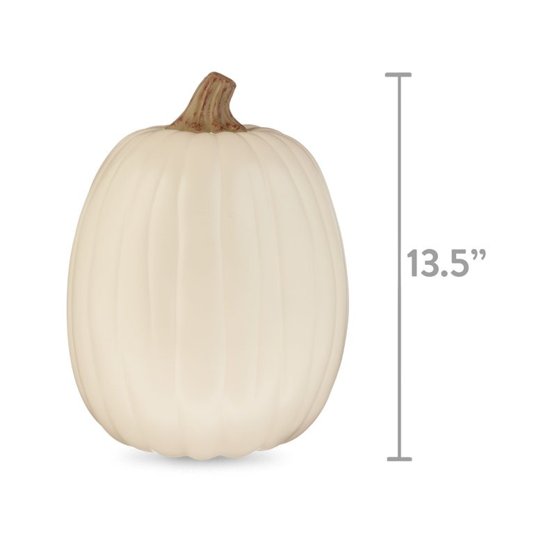 Way To Celebrate Halloween Craft Pumpkin, Cream, 13" | Walmart (US)