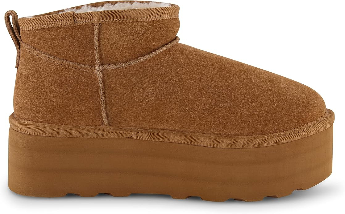 CUSHIONAIRE Women's Hippy Genuine Suede pull on platform boot +Memory Foam | Amazon (US)