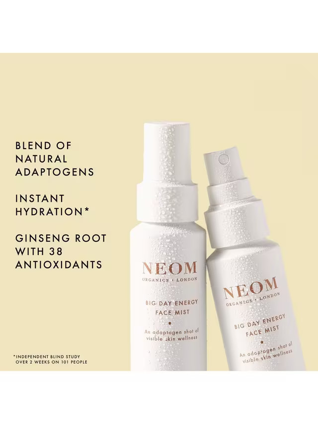 NEOM Wellbeing London Big Day Energy Face Mist, 75ml | John Lewis (UK)