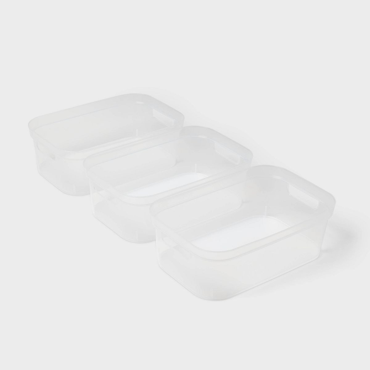 3pk Small Open Storage Bins Clear - Brightroom™ | Target
