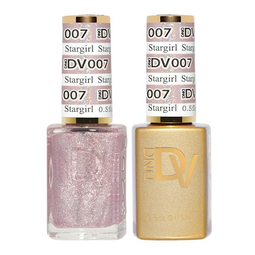 DND Gel Diva Polish Set, Mirrorball Collection, UV/LED Gel Polish and Air Dry Nail Lacquer, Matching Chip-Free Polish Duo, Pink007 Stargirl, 0.5 Fl Oz Each | Amazon (US)