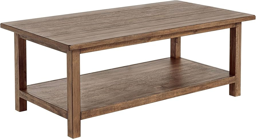 Coaster Home Furnishings Payne Wood Coffee Table with Shelf Distressed Brown | Amazon (US)