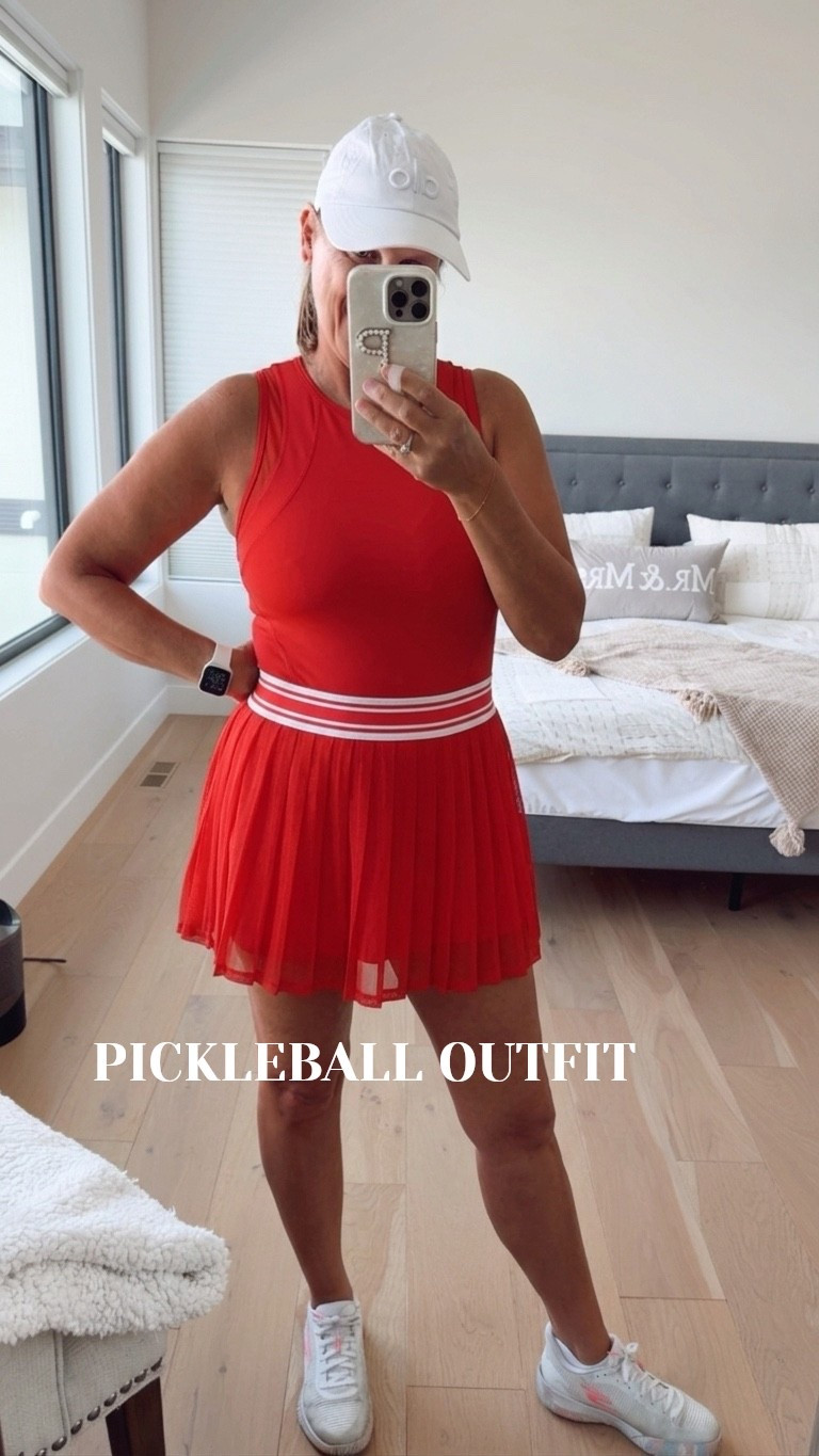 Cute fun tennis dress 

Love this bold red color, so flattering on and has great length
Wearing  M

Pickleball outfit, tennis outfit, activewear dress, amazon fashion

#LTKfitness #LTKstyletip #LTKover50style