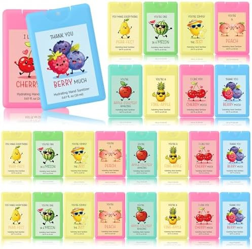 Frienda 24 Pack Funny Hand Sanitizer Spray Bulk Portable Travel Size Hydrating Mist Mini Employee... | Amazon (US)