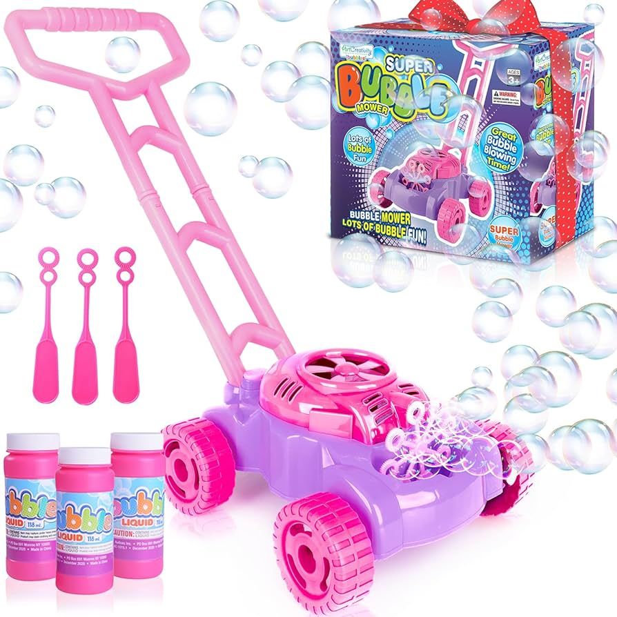 ArtCreativity Bubble Lawn Mower for Toddlers, Kids Bubble Blower Machine, Summer Outdoor Push Gar... | Amazon (US)