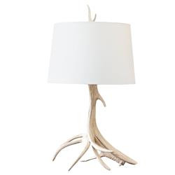 Regina Andrew Southern Living Waylon French White Resin Antler Base Table Lamp | Kathy Kuo Home