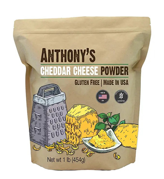 Anthony's Premium Cheddar Cheese Powder, 1 lb, Batch Tested and Verified Gluten Free, No Artifici... | Amazon (US)